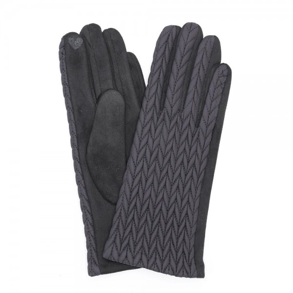 Chevron Quilted Pattern Gloves

- Touch Screen Compatible
- One Size Fits Most
- 100% Polyester
