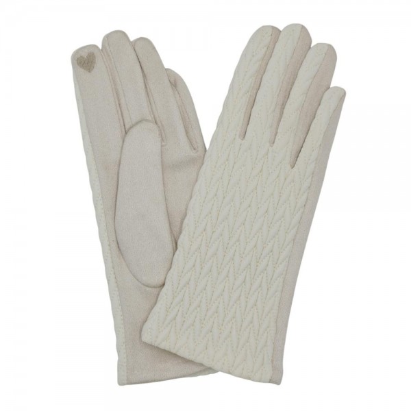 Chevron Quilted Pattern Gloves

- Touch Screen Compatible
- One Size Fits Most
- 100% Polyester