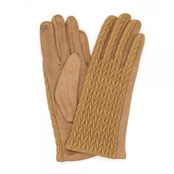 Chevron Quilted Pattern Gloves

- Touch Screen Compatible
- One Size Fits Most
- 100% Polyester