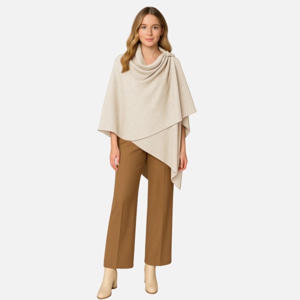 Do Everything In Love Lurex Ruana Wrap With Strap 

- One Size Fits Most ( 0-14) 
- L 26.4" x W 43.3" 
- 100% Acrylic 