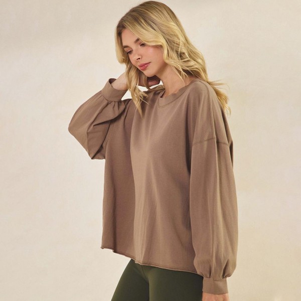Women's Cotton Relax Fit Top

- Soft breathable
- Crew neckline
- Long Sleeve
- A-Line Silhouette
-100% Cotton