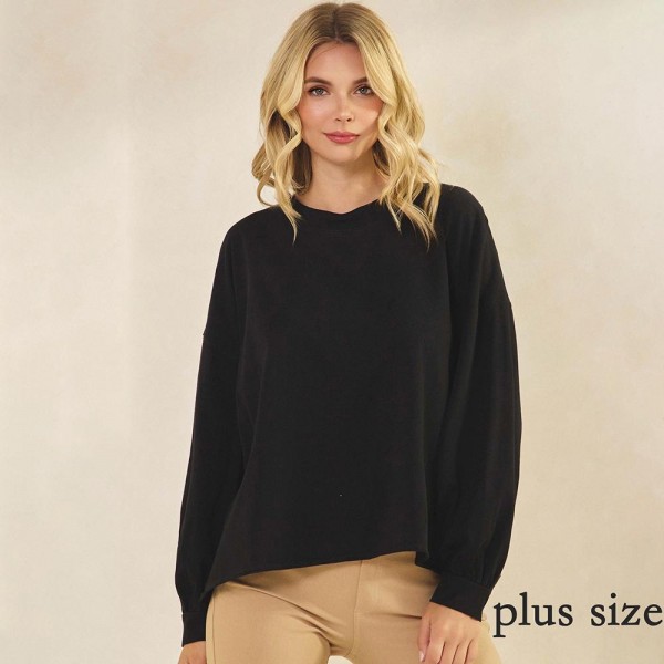 Women's Cotton Relax Fit Top

- Soft breathable
- Crew neckline
- Long Sleeve
- A-Line Silhouette
-100% Cotton