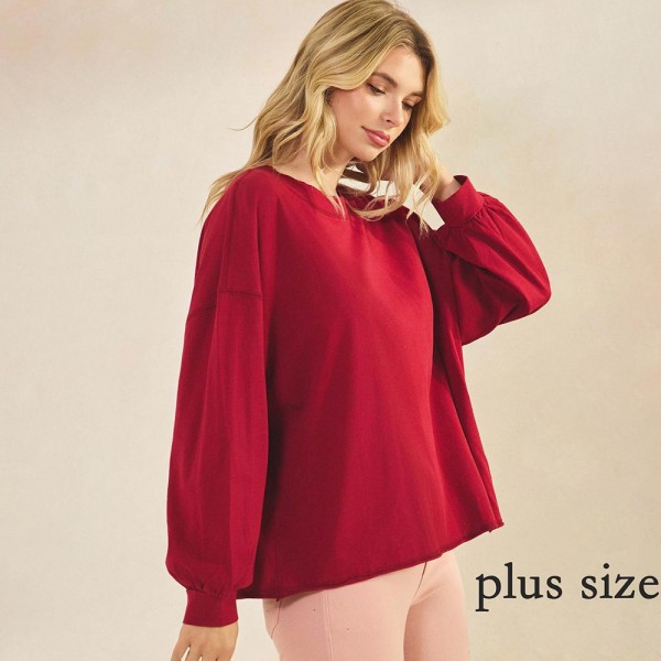 Women's Cotton Relax Fit Top

- Soft breathable
- Crew neckline
- Long Sleeve
- A-Line Silhouette
-100% Cotton