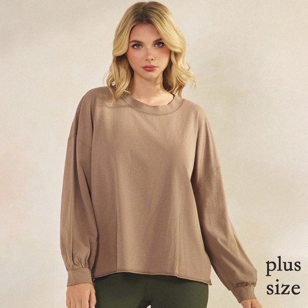 Women's Cotton Relax Fit Top

- Soft breathable
- Crew neckline
- Long Sleeve
- A-Line Silhouette
-100% Cotton