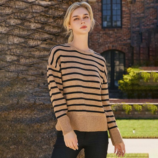 Stripped Knit Sweater (6-Pack)

- Ribbed Cuffs
- Loose Fit
- Pullover Style
- 42% Acrylic / 27% Nylon / 31% Polyester 