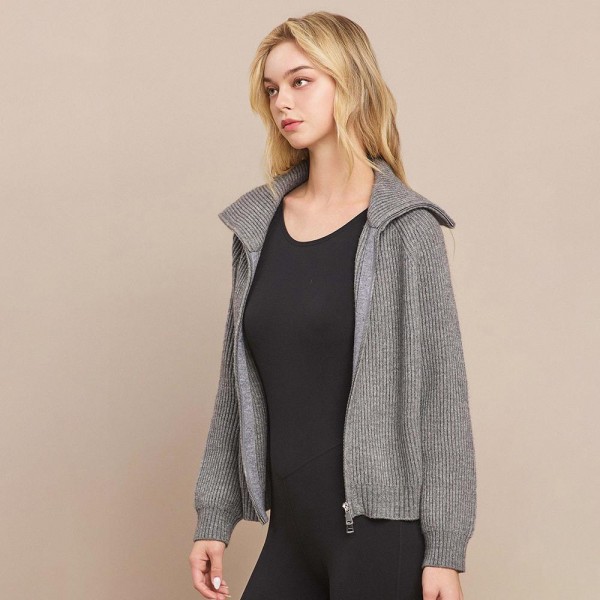 Women’s Luxe Funnel Neck Cardigan

- Double Zip Rib Cardigan
- Versatile
- Funnel Neckline
- Full length Sleeves
- No itch Material