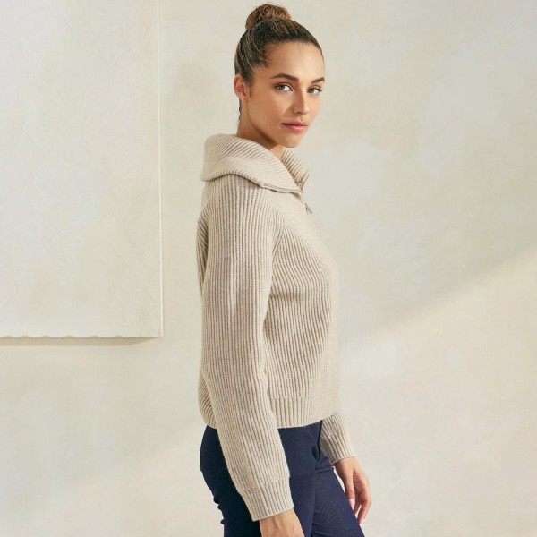 Women’s Luxe Funnel Neck Cardigan

- Double Zip Rib Cardigan
- Versatile
- Funnel Neckline
- Full length Sleeves
- No itch Material