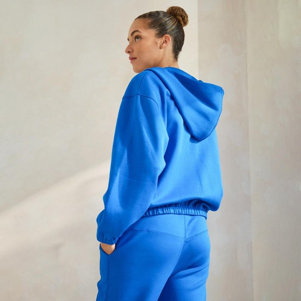 Women's UltraComfy Zip-up Jacket with Hoodie - Dropped Shoulder - Zip Front Closure - Elastic Hem and Cuffs - Lip Pockets - Matching Color Zipper - Dropped Shoulder -Relaxed Silhouette - 45% Rayon, 47% Polyester, 8% Spandex view 5