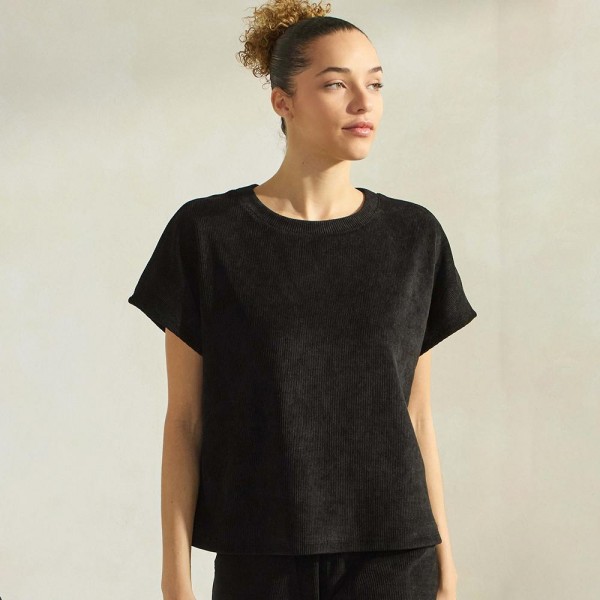 Women’s Corduroy Short Sleeve Top

- Corduroy
- Crew Neckline
- 98% polyester 2% spandex