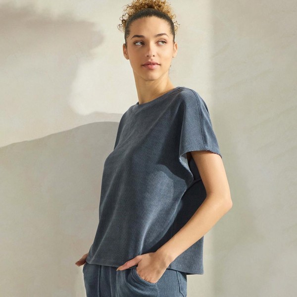 Women’s Corduroy Short Sleeve Top

- Corduroy
- Crew Neckline
- 98% polyester 2% spandex