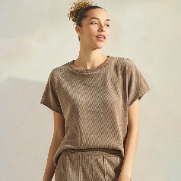 Women’s Corduroy Short Sleeve Top

- Corduroy
- Crew Neckline
- 98% polyester 2% spandex