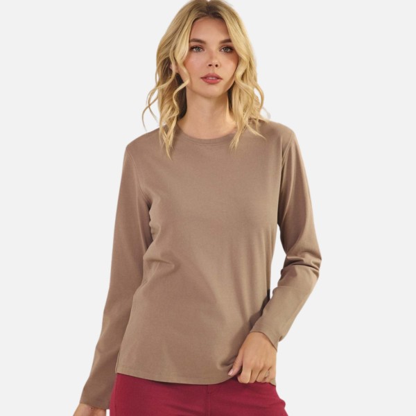 Long Sleeve Crewneck Top (6-Pack)

- Soft, Breathable
- 100% Cotton
