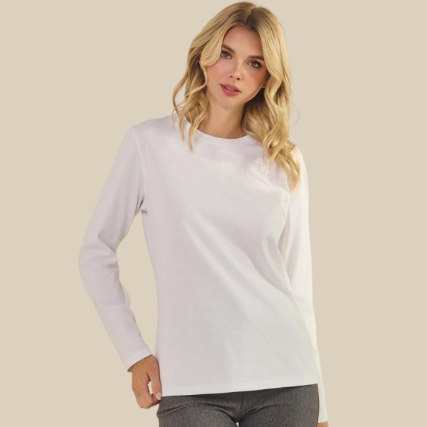 Long Sleeve Crewneck Top (6-Pack)

- Soft, Breathable
- 100% Cotton
