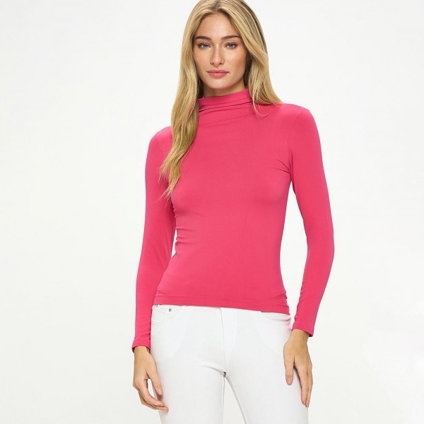 Women’s Bare Essential Seamless Mock Neck Long Sleeve Top

• Mock neck
• Seamless design
• Long sleeves
• Smooth
• Soft and stretchy fabric
• Durable
• Imported
•92% Nylon, 8% Spandex