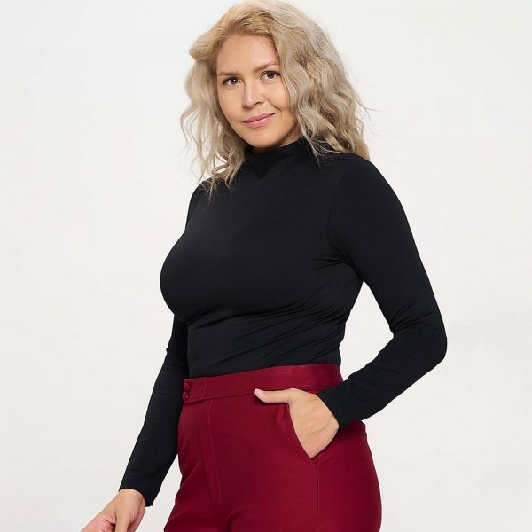Women’s Bare Essential Seamless Mock Neck Long Sleeve Top

• Mock neck
• Seamless design
• Long sleeves
• Smooth
• Soft and stretchy fabric
• Durable
• Imported
•92% Nylon, 8% Spandex