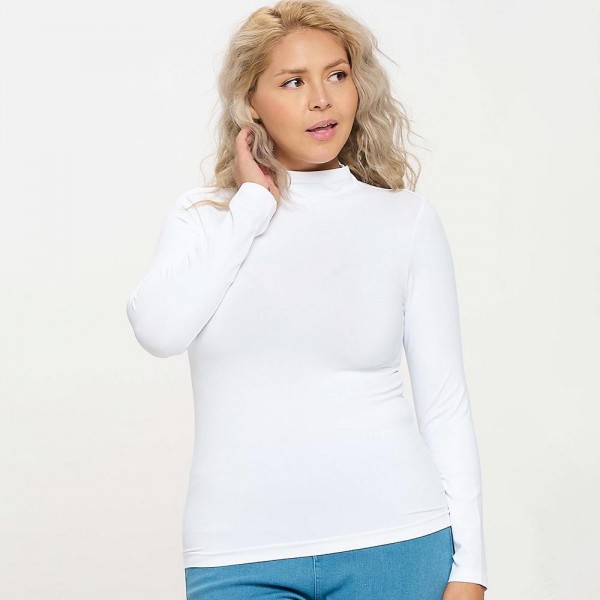 Women’s Bare Essential Seamless Mock Neck Long Sleeve Top

• Mock neck
• Seamless design
• Long sleeves
• Smooth
• Soft and stretchy fabric
• Durable
• Imported
•92% Nylon, 8% Spandex