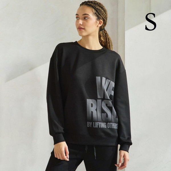 Women's We Rise Ultra Comfy Pullover Sweatshirt

•Crew neck design for classic appeal
•Dropped shoulder for a relaxed silhouette
•Soft, ultra-comfy fabric for all-day comfort
•Full-length sleeves with cuff bands for a polished look
•Eye-catching graphic to elevate your outfit
•45% Rayon 47% Polyester 8% Spandex