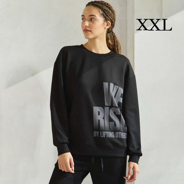 Women's We Rise Ultra Comfy Pullover Sweatshirt

•Crew neck design for classic appeal
•Dropped shoulder for a relaxed silhouette
•Soft, ultra-comfy fabric for all-day comfort
•Full-length sleeves with cuff bands for a polished look
•Eye-catching graphic to elevate your outfit
•45% Rayon 47% Polyester 8% Spandex