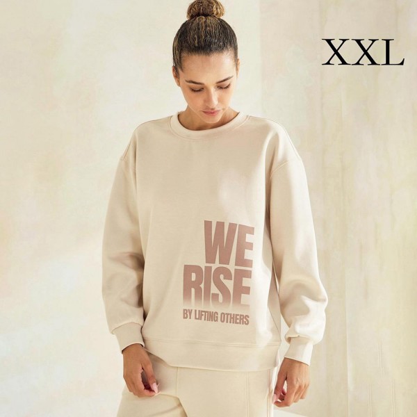 Women's We Rise Ultra Comfy Pullover Sweatshirt

•Crew neck design for classic appeal
•Dropped shoulder for a relaxed silhouette
•Soft, ultra-comfy fabric for all-day comfort
•Full-length sleeves with cuff bands for a polished look
•Eye-catching graphic to elevate your outfit
•45% Rayon 47% Polyester 8% Spandex