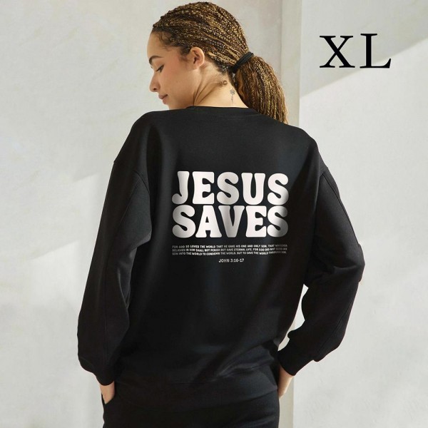 Women's Jesus Saves Ultra Comfy Pullover Sweatshirt

•Crew neck design for classic appeal
•Dropped shoulder for a relaxed silhouette
•Soft, ultra-comfy fabric for all-day comfort
•Full-length sleeves with cuff bands for a polished look
•Eye-catching graphic to elevate your outfit
•45% Rayon 47% Polyester 8% Spandex
