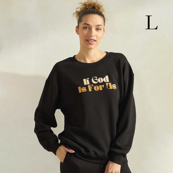 Women's If God Is For Us Scuba Pullover Sweatshirt

- Crew Neck 
- Dropped Shoulder For A Relaxed Silhouette
- Soft, Ultra-Comfy Fabric 
- Full-Length Sleeves With Cuff Bands
- 45% Rayon / 47% Polyester / 8% Spandex

