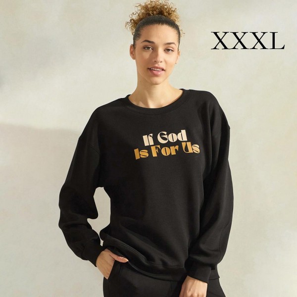 Women's If God Is For Us Scuba Pullover Sweatshirt

- Crew Neck 
- Dropped Shoulder For A Relaxed Silhouette
- Soft, Ultra-Comfy Fabric 
- Full-Length Sleeves With Cuff Bands
- 45% Rayon / 47% Polyester / 8% Spandex
