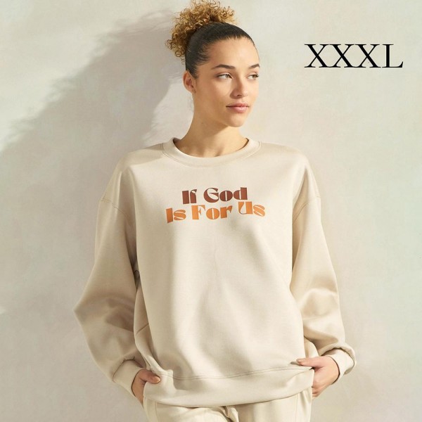 Women's If God Is For Us Scuba Pullover Sweatshirt

- Crew Neck 
- Dropped Shoulder For A Relaxed Silhouette
- Soft, Ultra-Comfy Fabric 
- Full-Length Sleeves With Cuff Bands
- 45% Rayon / 47% Polyester / 8% Spandex
