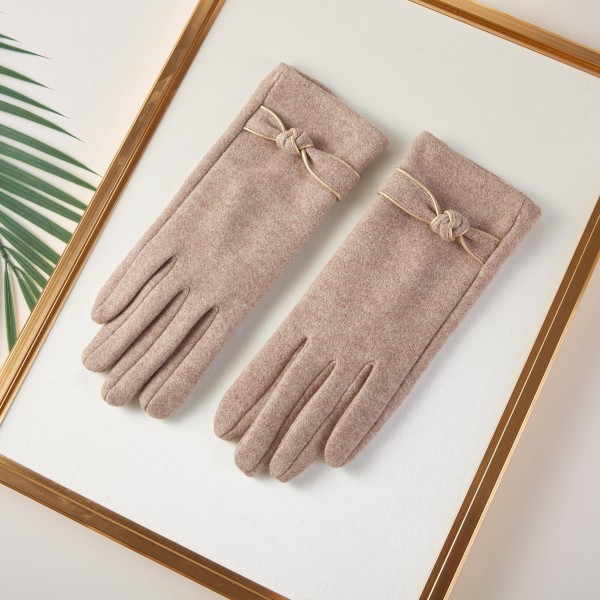 Fuzzy Knit Gloves With Knot Detail 

- One Size Fits Most 
- 100% Polyester 