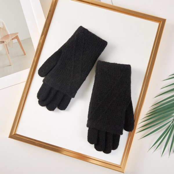 Fold Over Knit Gloves 

- One Size Fits Most 
- 100% Polyester 