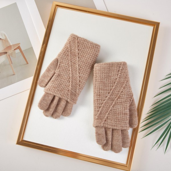 Fold Over Knit Gloves 

- One Size Fits Most 
- 100% Polyester 