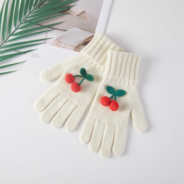 Cherry Themed Beanie & Glove Set 
- One Size Fits Most 
- 100% Acrylic