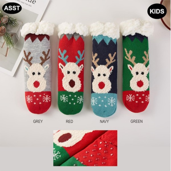 Assorted Christmas Sherpa Socks (6-pack)

- Sherpa Lined
- Rubber Dot Traction Bottom
- One Size Fits Most
- 50% Acrylic / 50% Polyester