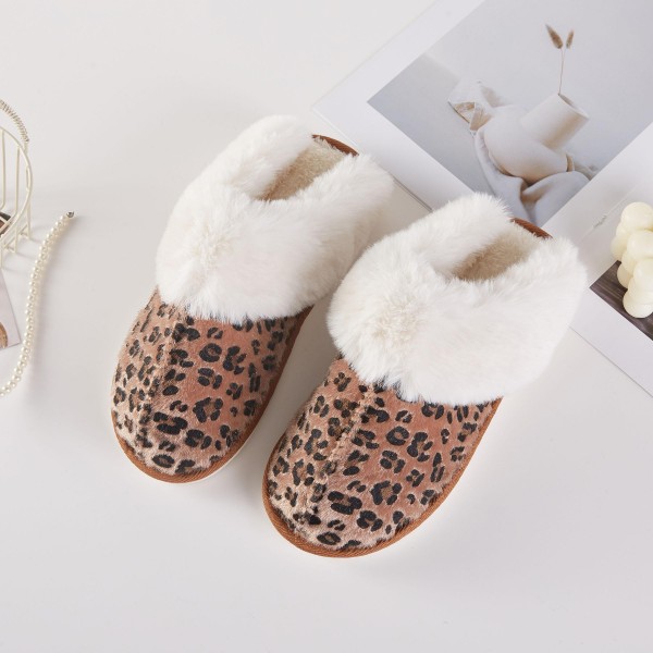 Faux Fur & Leopard Suede Slippers (6-Pack)

- Rubber Sole
- 100% Polyester