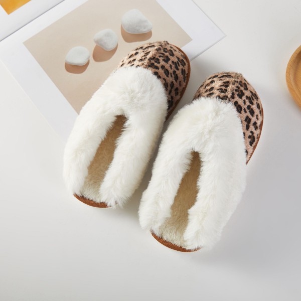 Faux Fur & Leopard Suede Slippers (6-Pack)

- Rubber Sole
- 100% Polyester