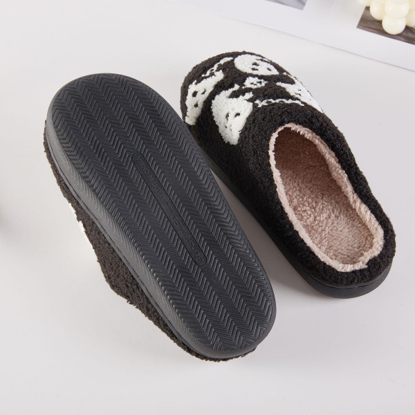 Plush Ghosts Slide On Slippers (6-Pack)

- 100% Polyester
- Rubber Sole