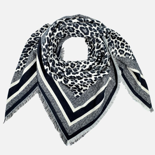 Do Everything In Love Leopard Print Scarf With Fringed Edge

- 100% Polyester 