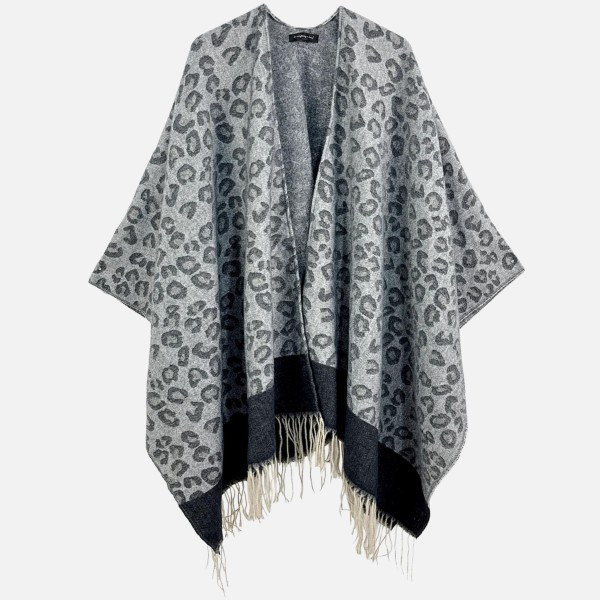 Do Everything In Love Leopard Print Kimono With Tassels Detail 

- One Size Fits Most (0-14)
- L 33" x W 51.1"
- 100% Acrylic
