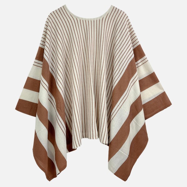 Do Everything In Love Soft Knit Striped Poncho 

- One Size Fits Most (0-14)
- 100% Polyester 