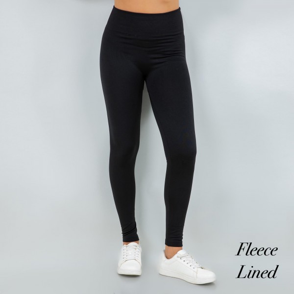 Women's New Mix Brand Solid Color Seamless Fleece Lined Leggings

- Fleece Lined
- 2" Elastic Waistband
- Full-Length
- One size Fits Most 0-14
- Inseam Approximately 26" L
- 92% Nylon / 8% Spandex

