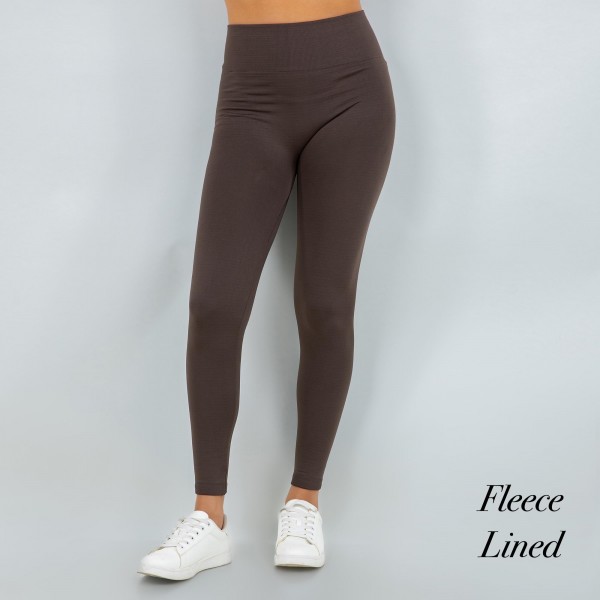 Women's New Mix Brand Solid Color Seamless Fleece Lined Leggings

- Fleece Lined
- 2" Elastic Waistband
- Full-Length
- One size Fits Most 0-14
- Inseam Approximately 26" L
- 92% Nylon / 8% Spandex

