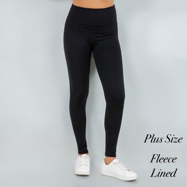 Women's Plus Size New Mix Brand Solid Color Seamless Fleece Lined Leggings

- Fleece Lined
- Full-Length
- One Size Fits Most Plus 16-20
- Inseam Approximately 28" L
- 92% Nylon / 8% Spandex

