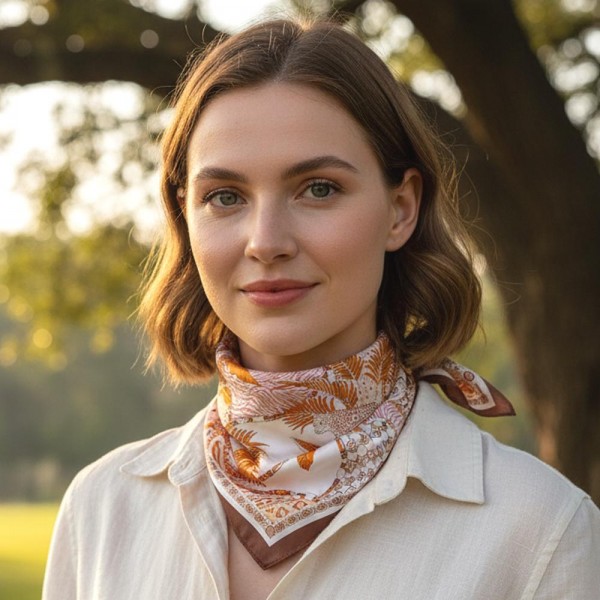 Geometric Pattern Bandana Scarf

- Multi-Use: Scarf, Bandana, Bag Tie ETC
- Approximately 27.5"L X 27.5"W
- 100% Polyester