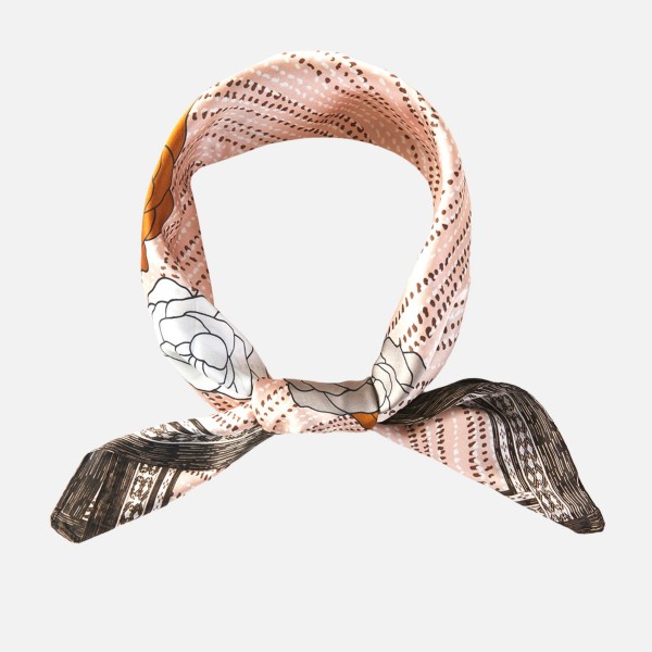 Modern Rose Print Bandana Scarf

- Multi-Use: Scarf, Bandana, Bag Tie ETC
- Approximately 27.5"L X 27.5"W
- 100% Polyester