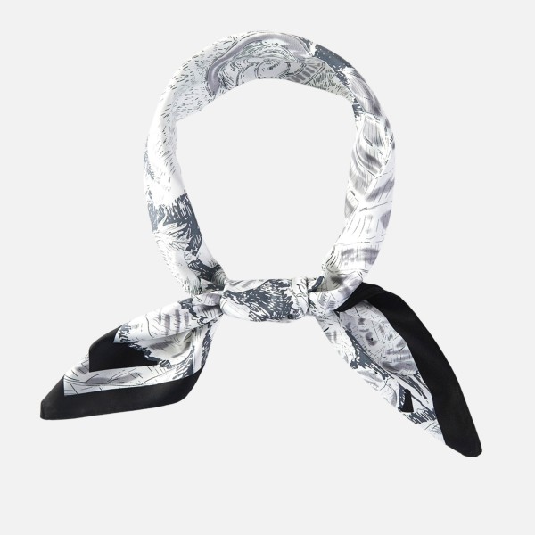 Abstract Floral Print Bandana Scarf

- Multi-Use: Scarf, Bandana, Bag Tie ETC
- Approximately 35"L X 35"W
- 100% Polyester