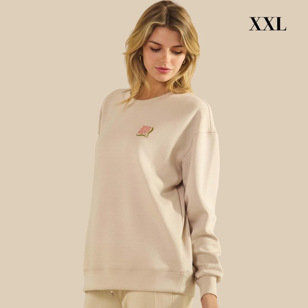 "Do Not Worry" Ultra Comfy Pullover Sweatshirt

- Crew Neck 
- Dropped Shoulder For Relaxed Silhouette
- Full-Length Sleeves With Cuff Bands 
- Eye-Catching Graphic To Elevate Your Outfit
- 45% Rayon, 47% Polyester, 8% Spandex 