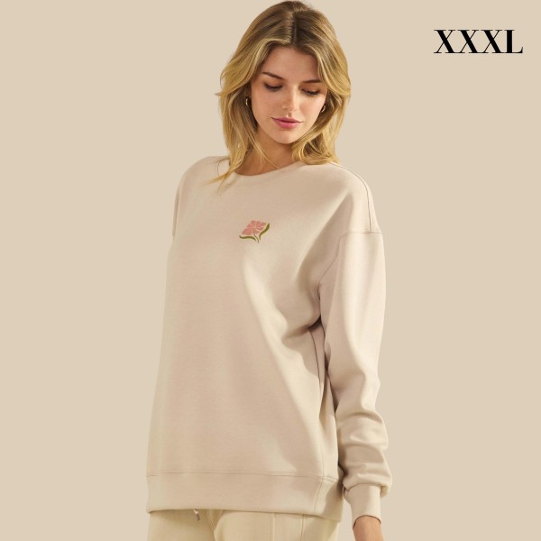 "Do Not Worry" Ultra Comfy Pullover Sweatshirt

- Crew Neck 
- Dropped Shoulder For Relaxed Silhouette
- Full-Length Sleeves With Cuff Bands 
- Eye-Catching Graphic To Elevate Your Outfit
- 45% Rayon, 47% Polyester, 8% Spandex 