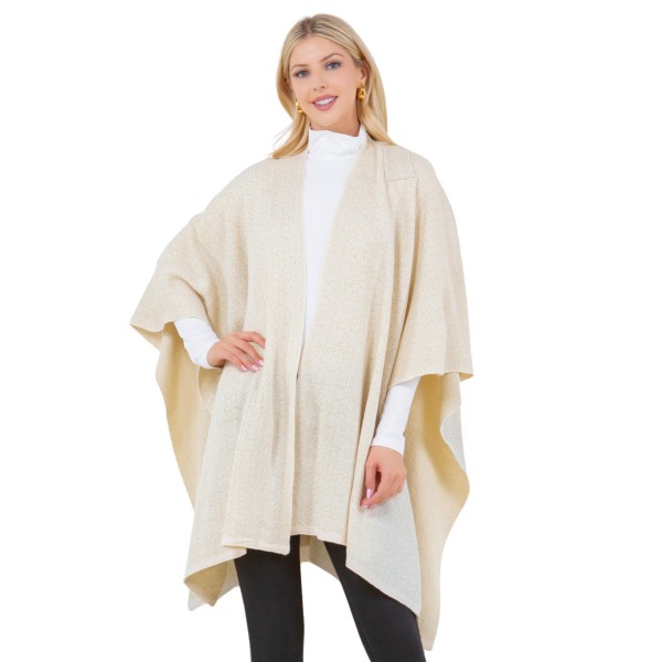 Knit Metallic Shawl With Loop

- One Size Fits Most
- 100% Acrylic 