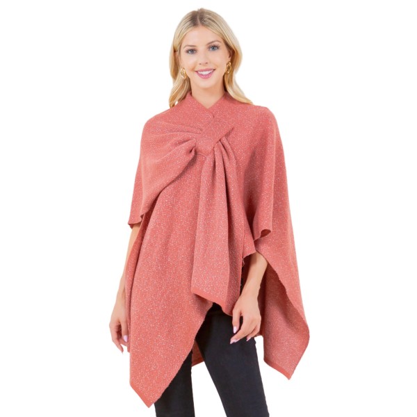 Knit Metallic Shawl With Loop

- One Size Fits Most
- 100% Acrylic 