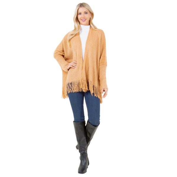 Sequin Kimono With Fringe 

- One Size Fits Most 
- 100% Acrylic 