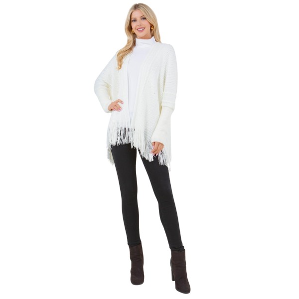 Sequin Kimono With Fringe 

- One Size Fits Most 
- 100% Acrylic 